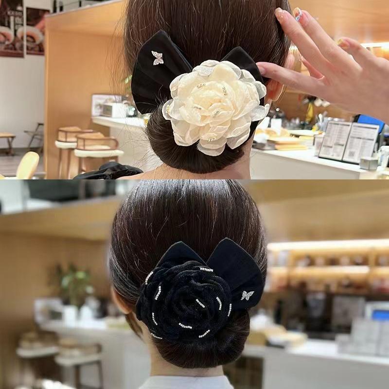 Flower hairpin bow headband