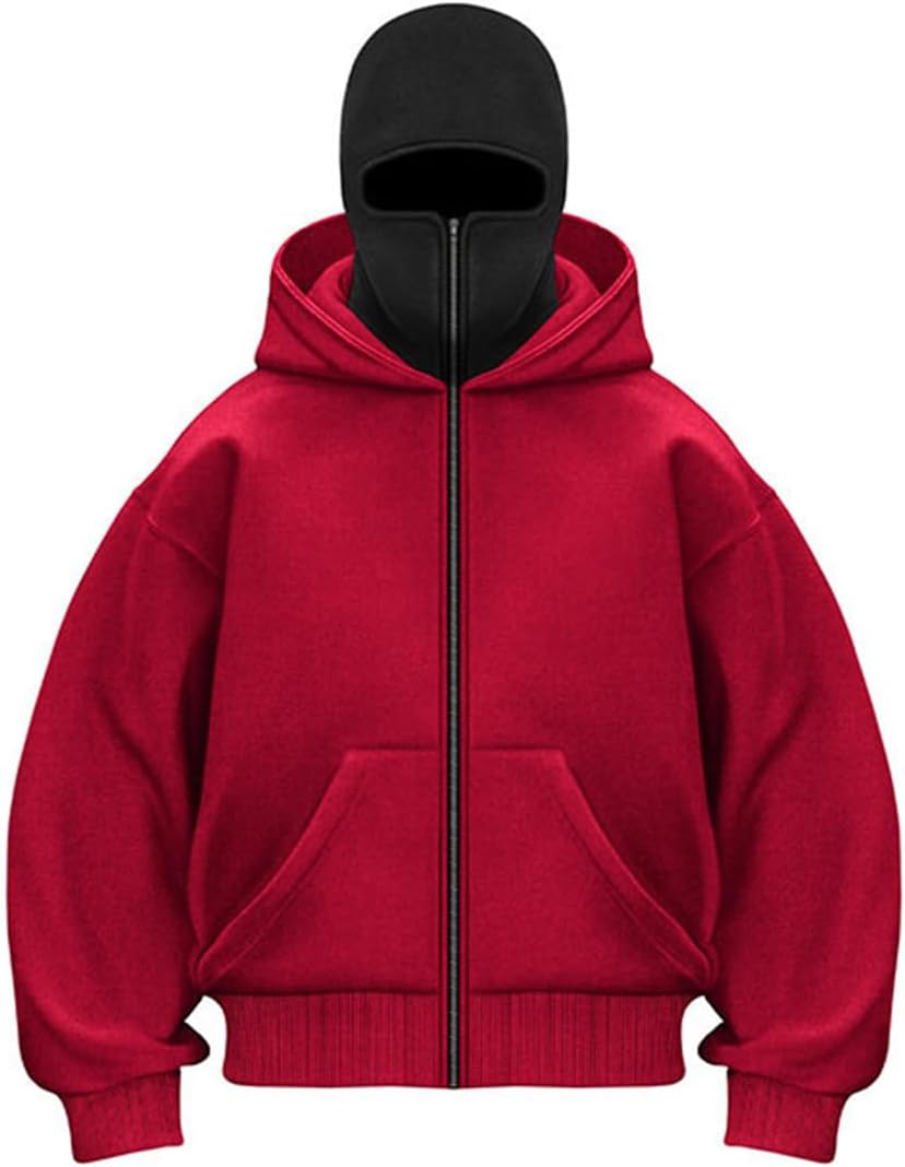 Balaclava Zip Hoodie – Unisex Hip Hop Jacket