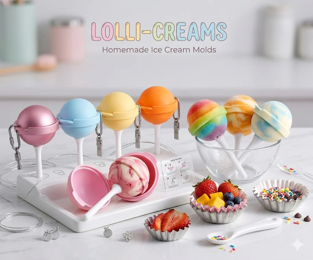 Lollipop Ice Cream Maker, Homemade Popsicle Molds(5 pcs)
