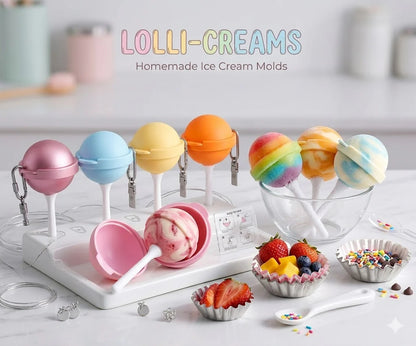 Lollipop Ice Cream Maker, Homemade Popsicle Molds(5 pcs)