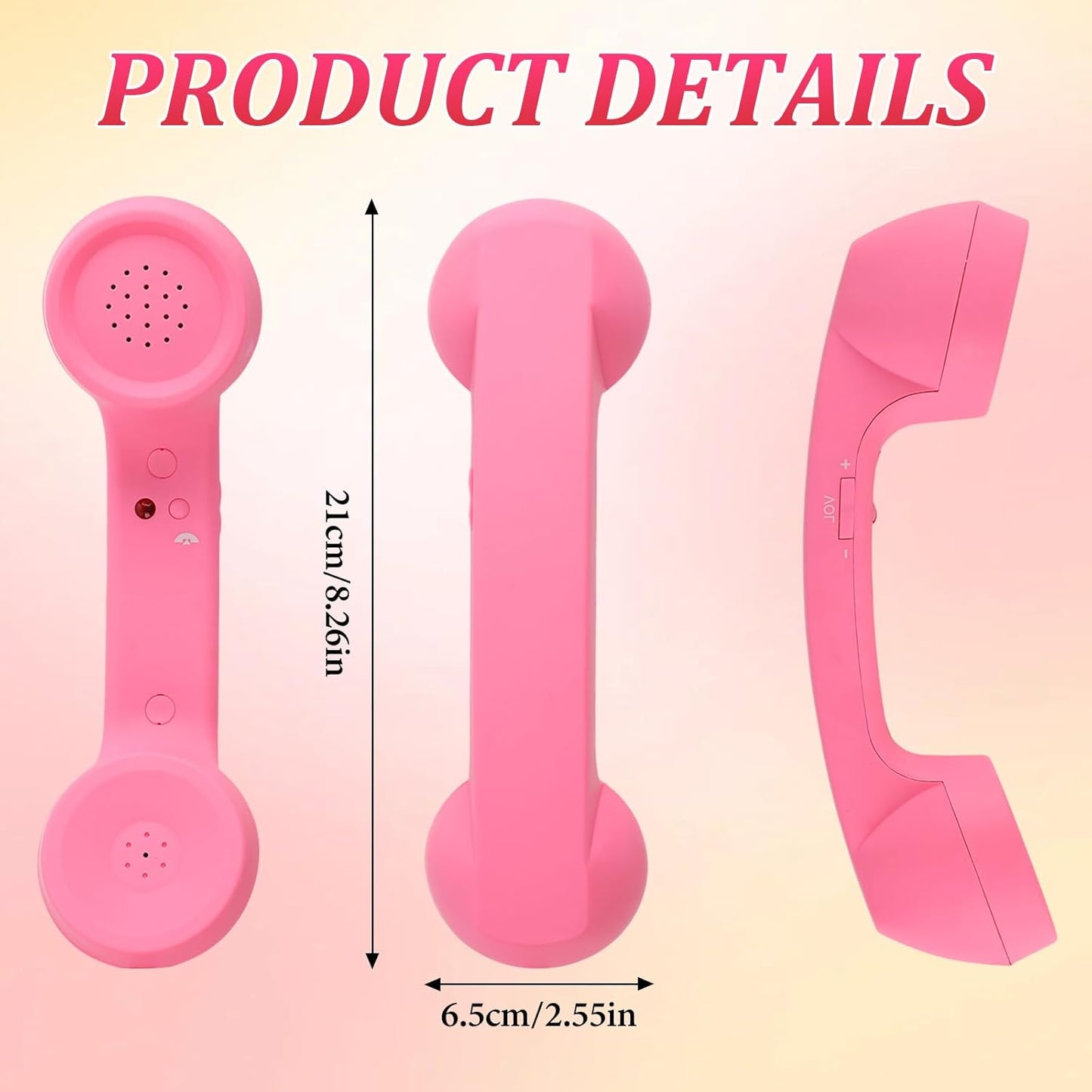 Pink Retro Phone Receiver