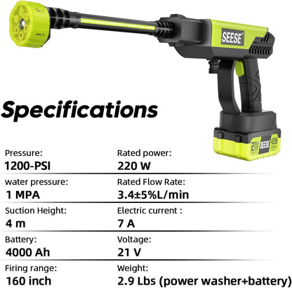 Cordless Pressure Washer Gun