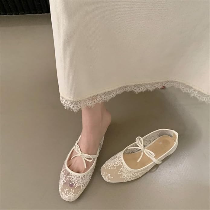 Sheer Mesh Mary Jane Flats