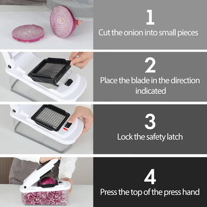 Multifunctional Vegetable Chopper With Container