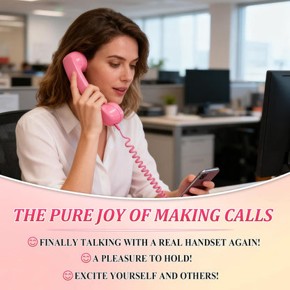 Pink Retro Phone Receiver