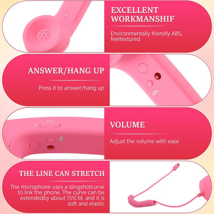 Pink Retro Phone Receiver