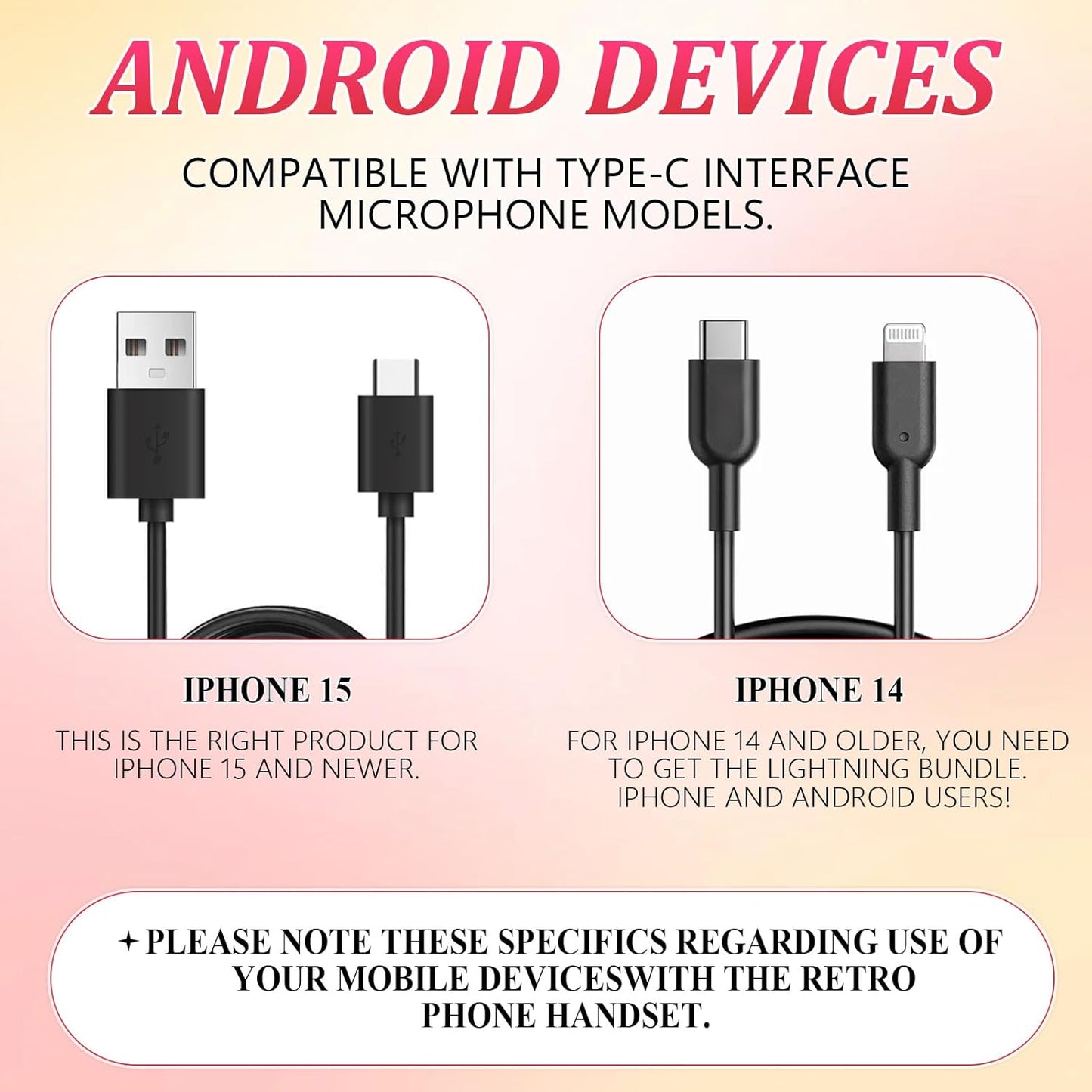 Pink Retro Phone Receiver