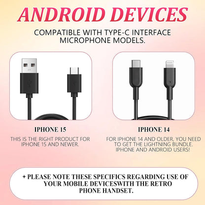 Pink Retro Phone Receiver