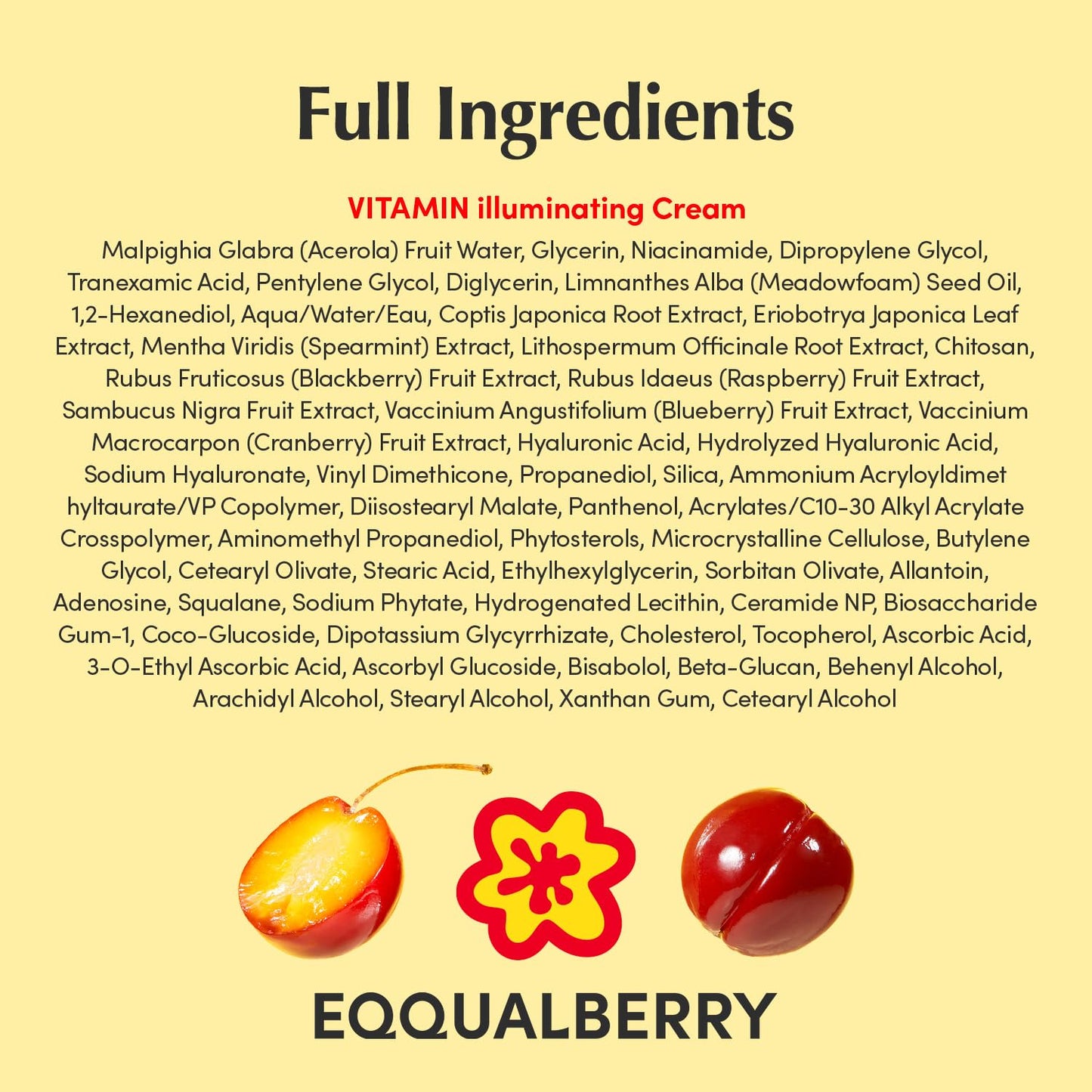 EQQUALBERRY Vitamin C Brightening Cream
