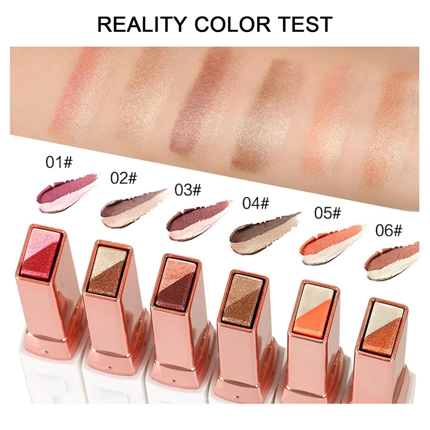 12 Colors Glitter Eye-shadow Stick Set