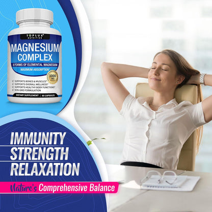 Magnesium Complex Supplement 8 Elemental 1000mg
