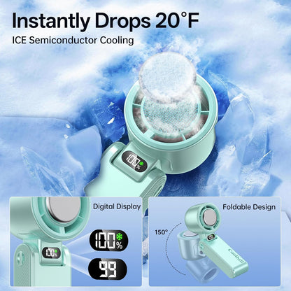 Turbo Ice Cooling Handheld Fan