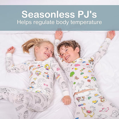 Kids Coloring Pajamas with Markers