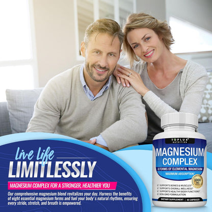 Magnesium Complex Supplement 8 Elemental 1000mg