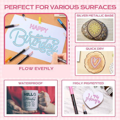 Glitter Outline Paint Markers