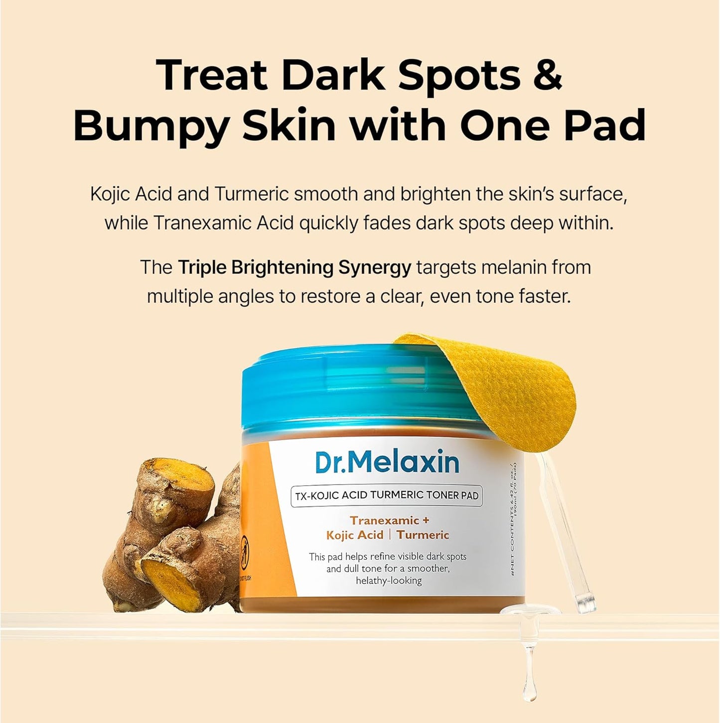 TX Turmeric Toner Pads – 70 Sheets
