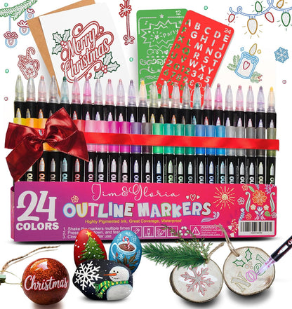 Glitter Outline Paint Markers