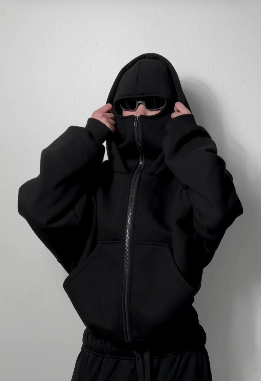 Balaclava Zip Hoodie – Unisex Hip Hop Jacket