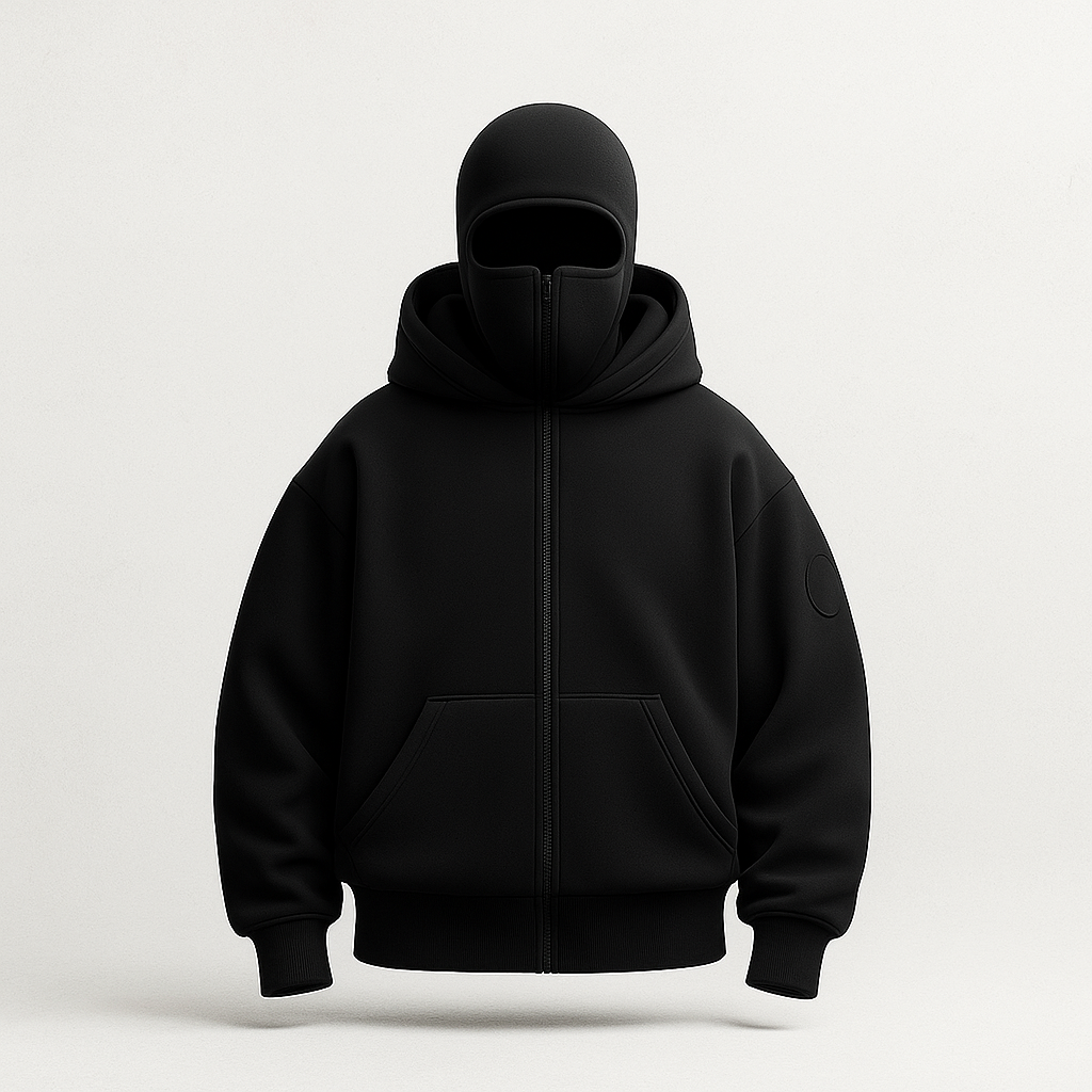 Balaclava Zip Hoodie – Unisex Hip Hop Jacket