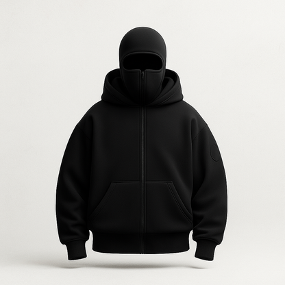 Balaclava Zip Hoodie – Unisex Hip Hop Jacket