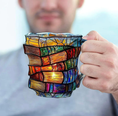 Painted Book Mug