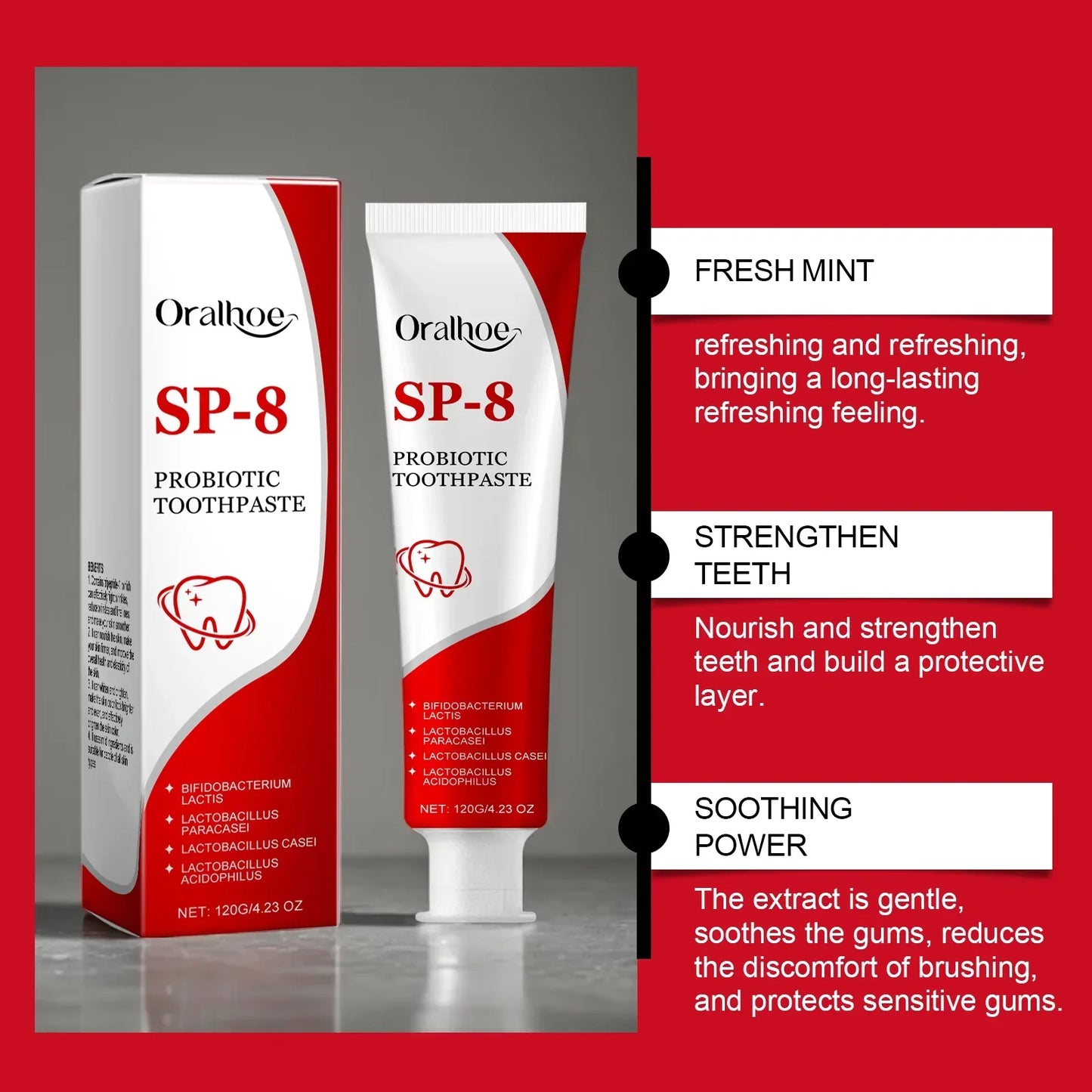 SP-8 Whitening Probiotic Toothpaste