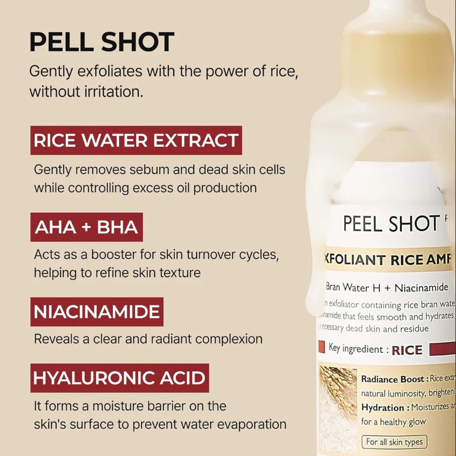 SilkGlow Rice Ampoule Exfoliant Set