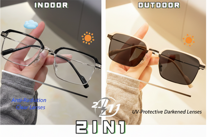 2-in-1 Unisex Smart Blue Light & Sun Glasses