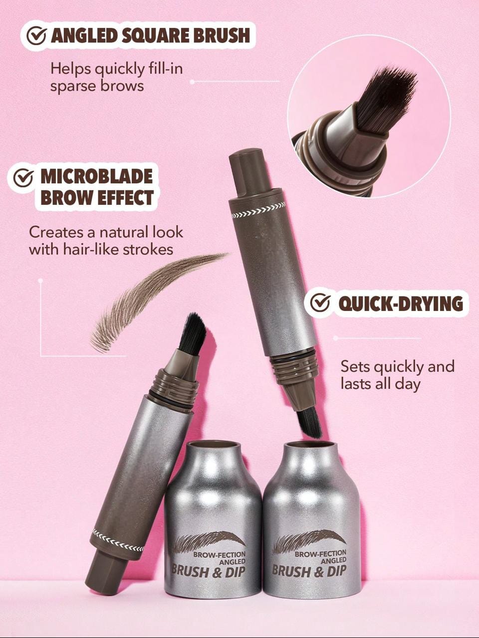 Brow-Fection Angled Brush & Dip-Truffle