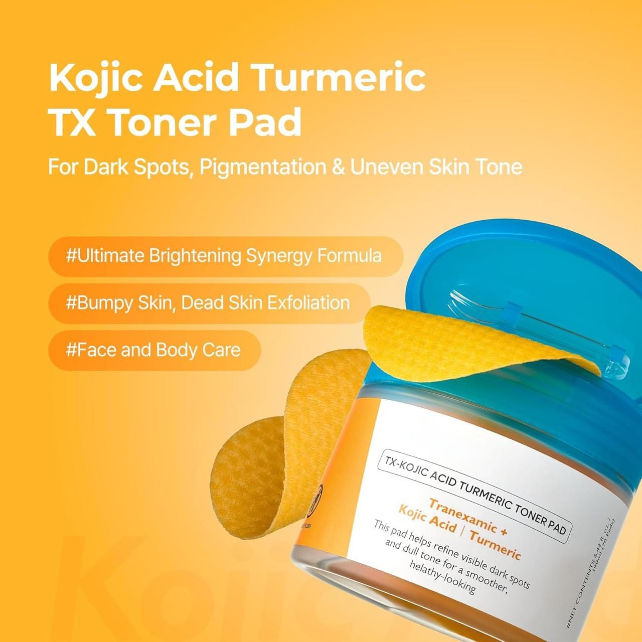 TX Turmeric Toner Pads – 70 Sheets