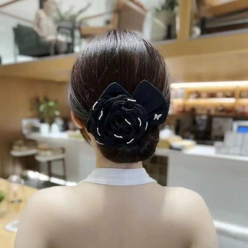 Flower hairpin bow headband